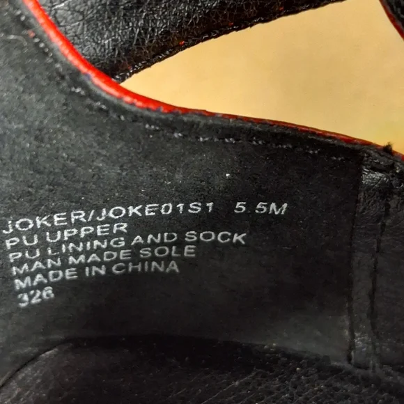 Red Women's Buckle Ankle Boots - Picture 2 of 6